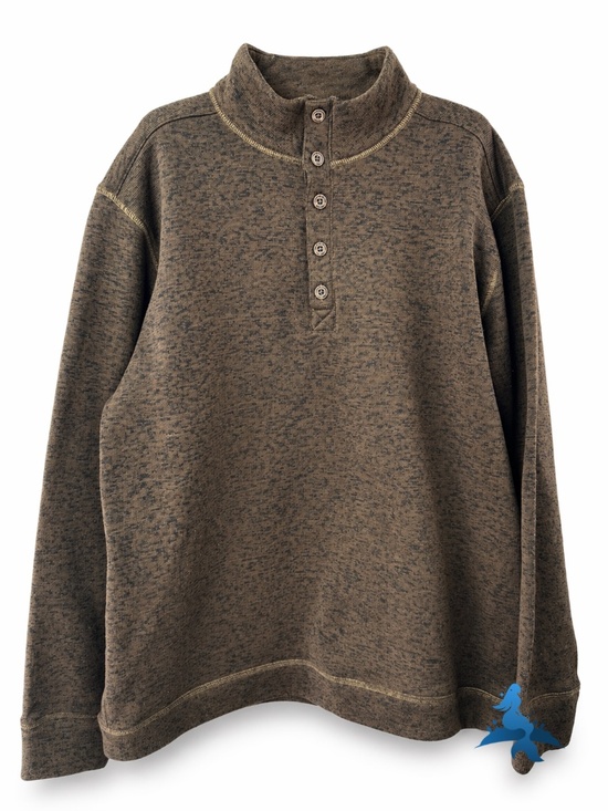 Original Weatherproof Vintage Other - 1305 Weatherproof Vintage Mock Neck Henley Sweater Pullover – XL – Brown